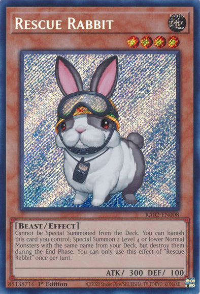 Rescue Rabbit (Secret Rare) - RA02-EN008 - Secret Rare - 1st Edition