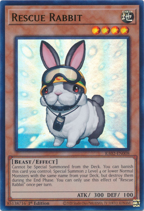 Rescue Rabbit (UR) - RA02-EN008 - Ultra Rare - 1st Edition