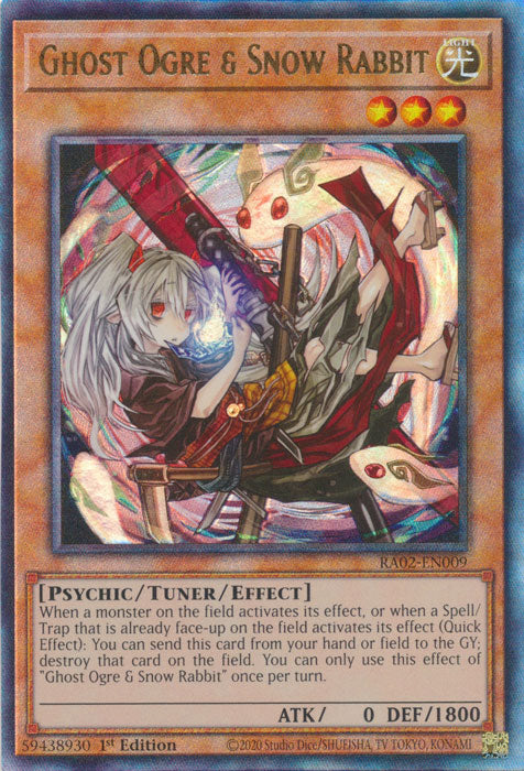 Ghost Ogre & Snow Rabbit (PUR) - RA02-EN009 - Prismatic Ultimate Rare - 1st Edition