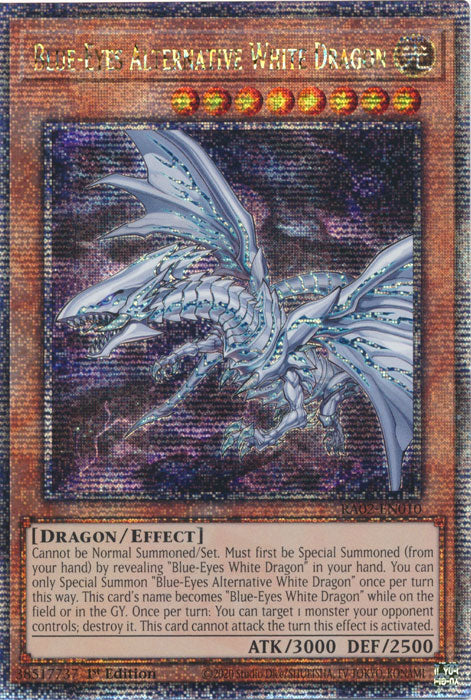 Blue-Eyes Alternative White Dragon - RA02-EN010 - Quarter Century Secret Rare - 1st Edition