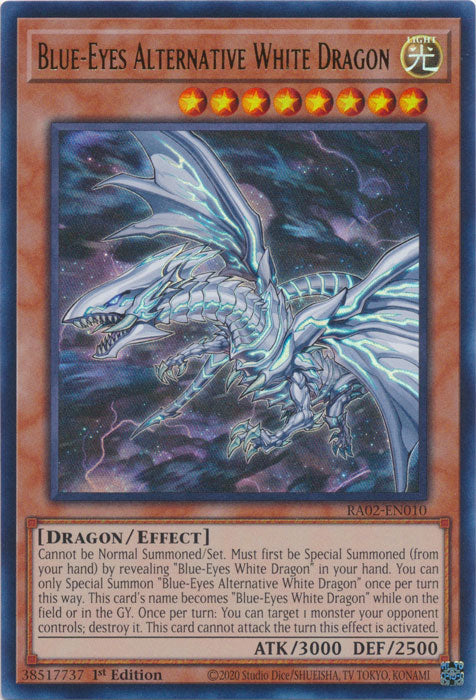 Blue-Eyes Alternative White Dragon - RA02-EN010 - Super Rare - 1st Edition