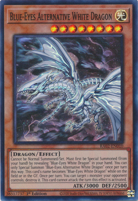 Blue-Eyes Alternative White Dragon (UR) - RA02-EN010 - Ultra Rare - 1st Edition