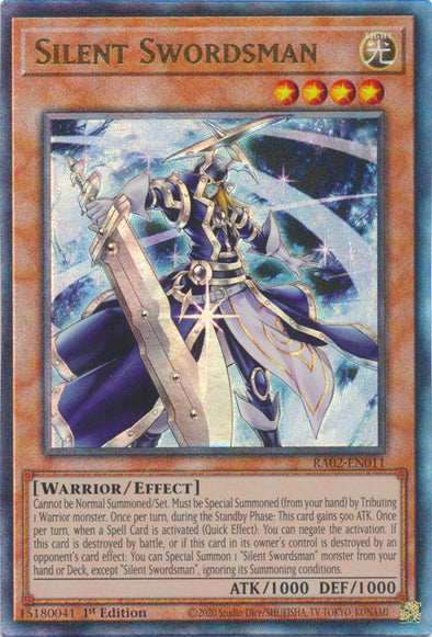 Silent Swordsman (PUR) - RA02-EN011 - Prismatic Ultimate Rare - 1st Edition