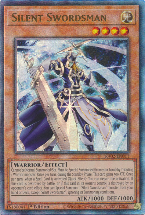 Silent Swordsman (PUR) - RA02-EN011 - Prismatic Ultimate Rare - 1st Edition