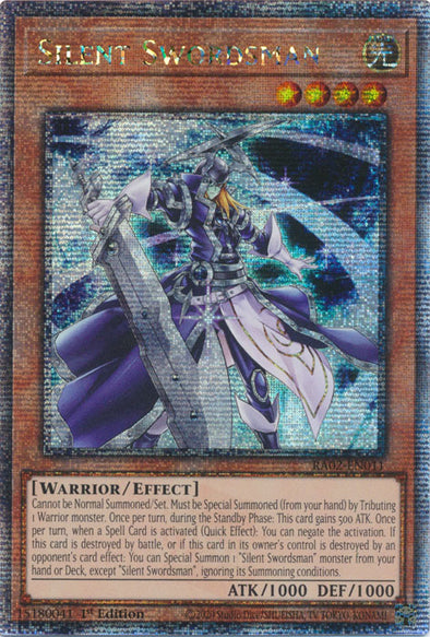 Silent Swordsman - RA02-EN011 - Quarter Century Secret Rare - 1st Edition