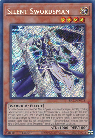 Silent Swordsman (Secret Rare) - RA02-EN011 - Secret Rare - 1st Edition