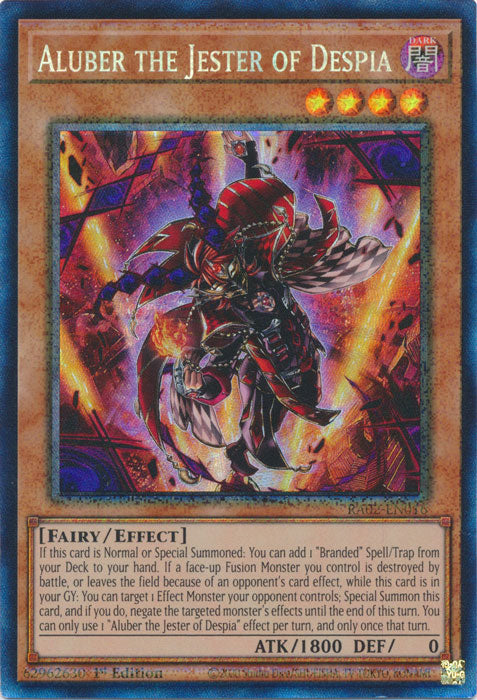 Aluber the Jester of Despia (PCR) - RA02-EN016 - Prismatic Collector's Rare - 1st Edition