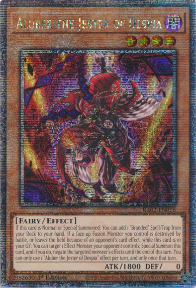 Aluber the Jester of Despia - RA02-EN016 - Quarter Century Secret Rare - 1st Edition