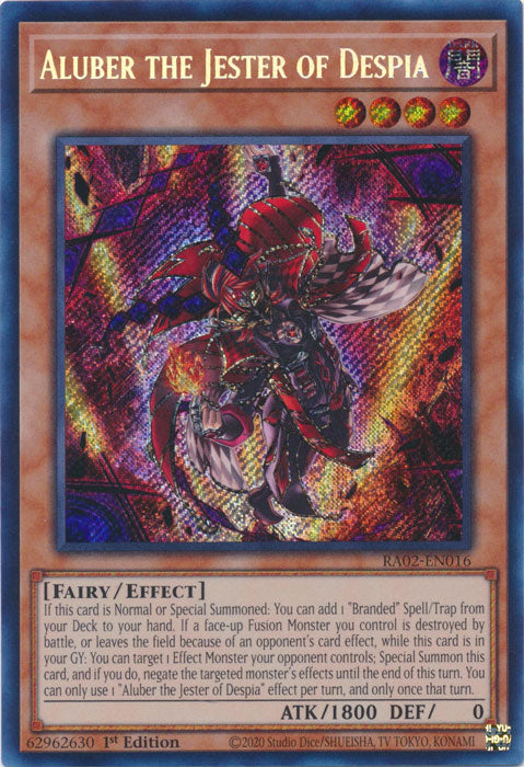 Aluber the Jester of Despia (Secret Rare) - RA02-EN016 - Secret Rare - 1st Edition