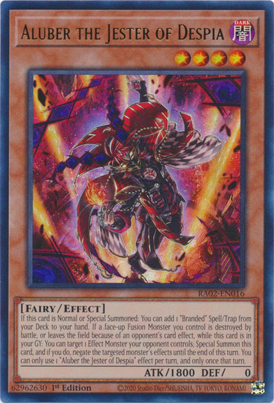 Aluber the Jester of Despia (UR) - RA02-EN016 - Ultra Rare - 1st Edition