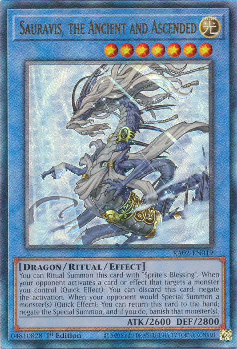 Sauravis, the Ancient and Ascended (PUR) - RA02-EN019 - Prismatic Ultimate Rare - 1st Edition