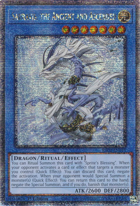 Sauravis, the Ancient and Ascended - RA02-EN019 - Quarter Century Secret Rare - 1st Edition