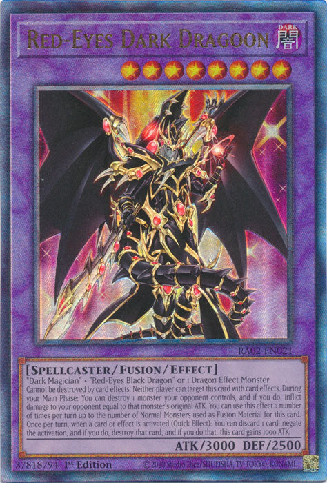 Red-Eyes Dark Dragoon (PUR) - RA02-EN021 - Prismatic Ultimate Rare - 1st Edition