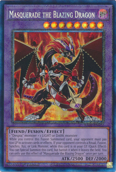 Masquerade the Blazing Dragon (PCR) - RA02-EN022 - Prismatic Collector's Rare - 1st Edition