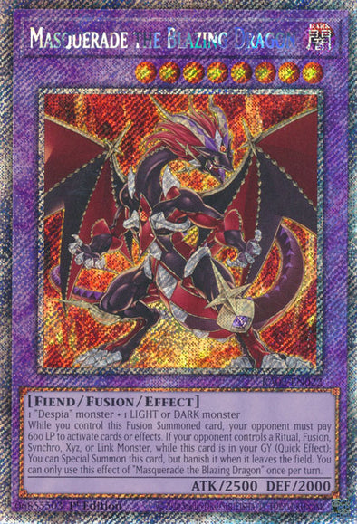 Masquerade the Blazing Dragon (Platinum Secret Rare) - RA02-EN022 - Platinum Secret Rare - 1st Edition