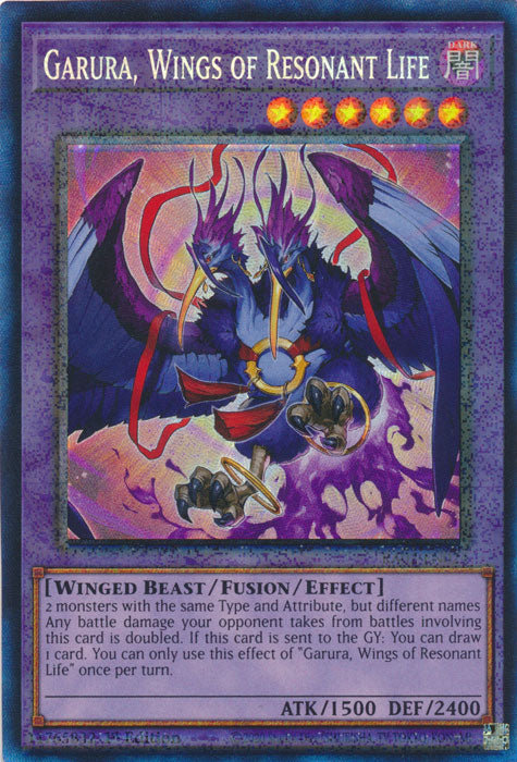 Garura, Wings of Resonant Life (PCR) - RA02-EN024 - Prismatic Collector's Rare - 1st Edition