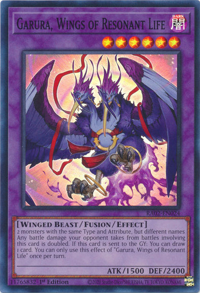 Garura, Wings of Resonant Life - RA02-EN024 - Super Rare - 1st Edition