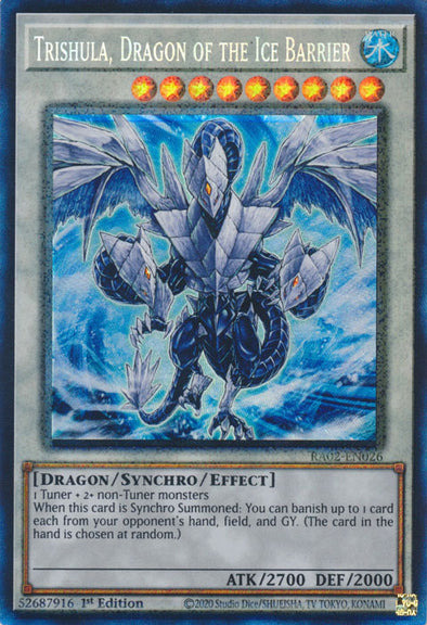 Trishula, Dragon of the Ice Barrier (PCR) - RA02-EN026 - Prismatic Collector's Rare - 1st Edition