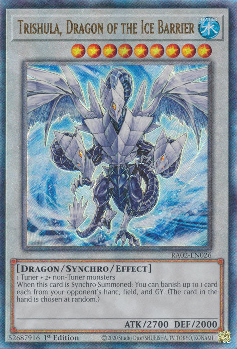 Trishula, Dragon of the Ice Barrier (PUR) - RA02-EN026 - Prismatic Ultimate Rare - 1st Edition