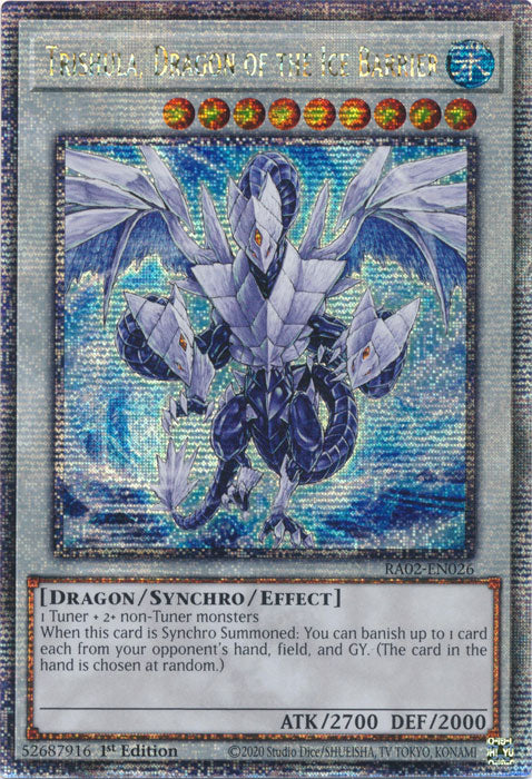 Trishula, Dragon of the Ice Barrier - RA02-EN026 - Quarter Century Secret Rare - 1st Edition