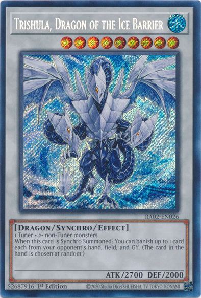 Trishula, Dragon of the Ice Barrier (Secret Rare) - RA02-EN026 - Secret Rare - 1st Edition