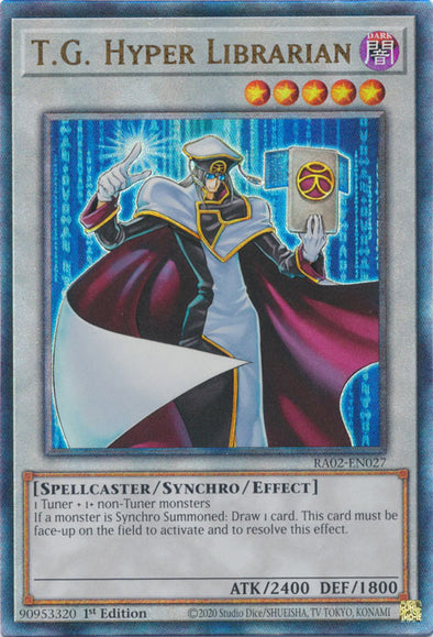 T.G. Hyper Librarian (PUR) - RA02-EN027 - Prismatic Ultimate Rare - 1st Edition