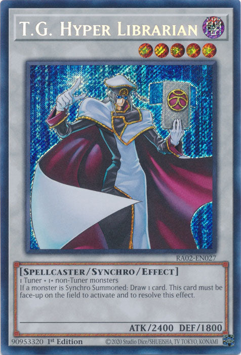 T.G. Hyper Librarian (Secret Rare) - RA02-EN027 - Secret Rare - 1st Edition