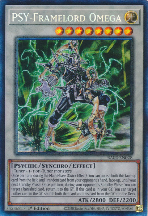 PSY-Framelord Omega (PCR) - RA02-EN028 - Prismatic Collector's Rare - 1st Edition