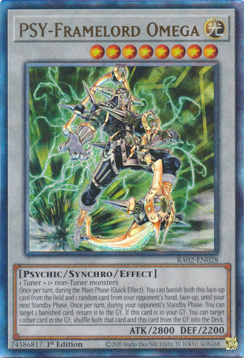 PSY-Framelord Omega (PUR) - RA02-EN028 - Prismatic Ultimate Rare - 1st Edition