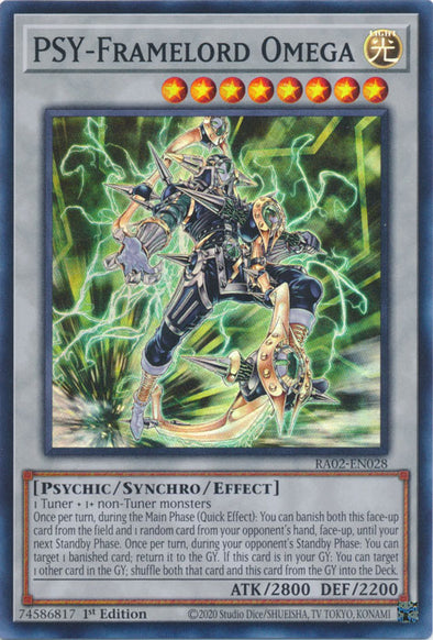 PSY-Framelord Omega - RA02-EN028 - Super Rare - 1st Edition