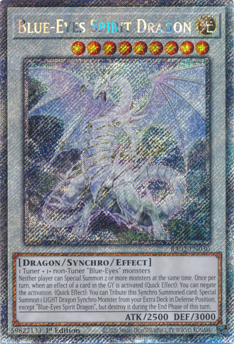 Blue-Eyes Spirit Dragon (Platinum Secret Rare) - RA02-EN030 - Platinum Secret Rare - 1st Edition