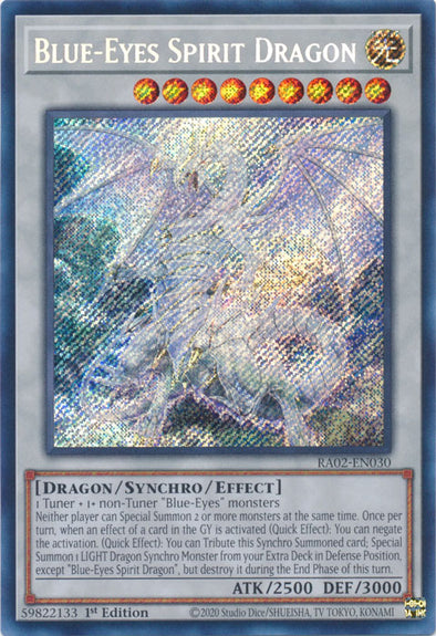 Blue-Eyes Spirit Dragon (Secret Rare) - RA02-EN030 - Secret Rare - 1st Edition