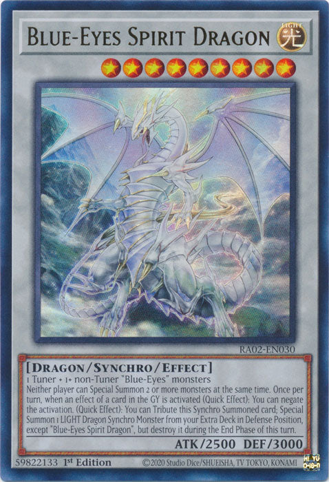 Blue-Eyes Spirit Dragon (UR) - RA02-EN030 - Ultra Rare - 1st Edition