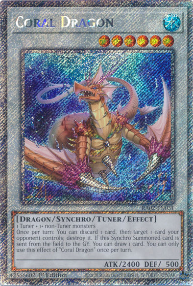 Coral Dragon (Platinum Secret Rare) - RA02-EN031 - Platinum Secret Rare - 1st Edition