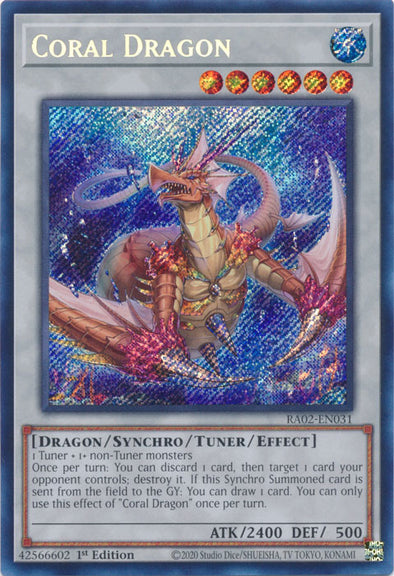 Coral Dragon (Secret Rare) - RA02-EN031 - Secret Rare - 1st Edition