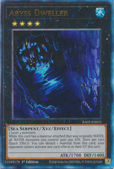 Abyss Dweller (PUR) - RA02-EN033 - Prismatic Ultimate Rare - 1st Edition