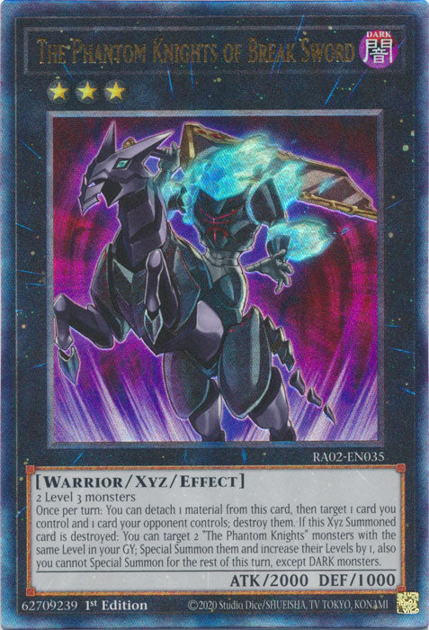 The Phantom Knights of Break Sword (PUR) - RA02-EN035 - Prismatic Ultimate Rare - 1st Edition