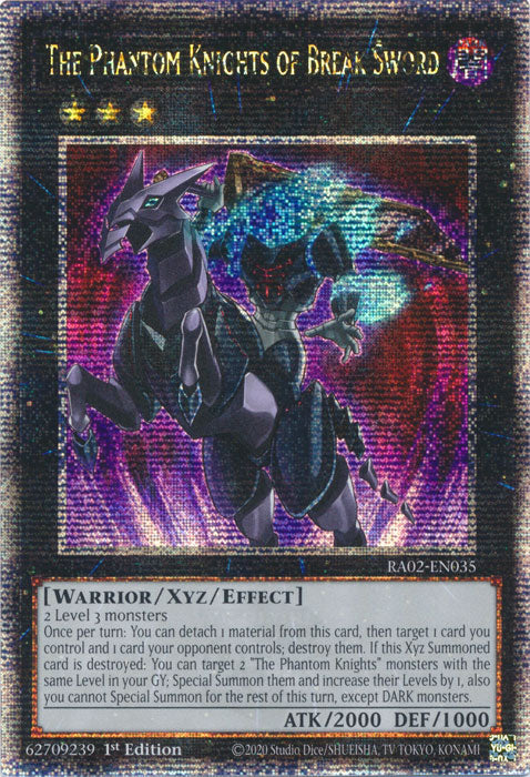 The Phantom Knights of Break Sword - RA02-EN035 - Quarter Century Secret Rare - 1st Edition