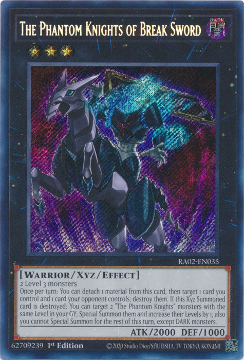 The Phantom Knights of Break Sword (Secret Rare) - RA02-EN035 - Secret Rare - 1st Edition