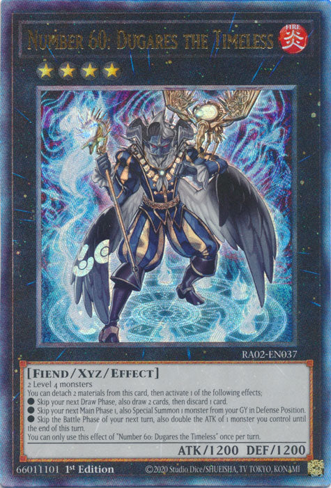 Number 60: Dugares the Timeless (PUR) - RA02-EN037 - Prismatic Ultimate Rare - 1st Edition