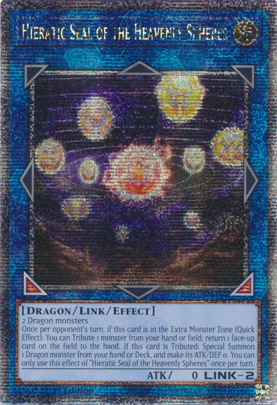 Hieratic Seal of the Heavenly Spheres - RA02-EN039 - Quarter Century Secret Rare - 1st Edition