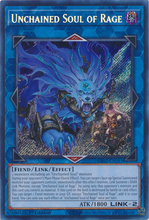 Unchained Soul of Rage (Secret Rare) - RA02-EN041 - Secret Rare - 1st Edition