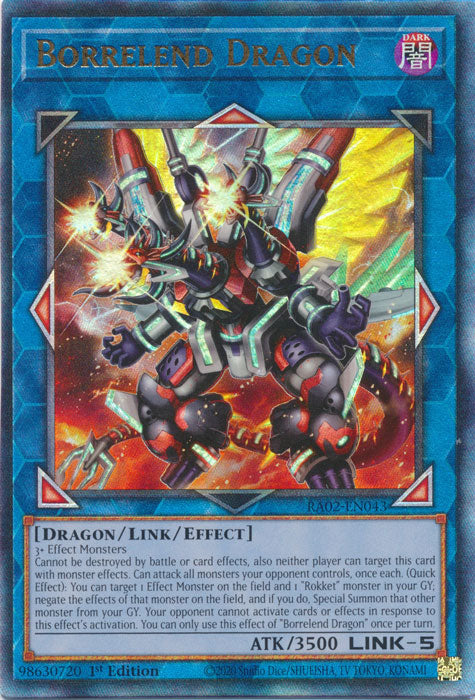 Borrelend Dragon (PUR) - RA02-EN043 - Prismatic Ultimate Rare - 1st Edition