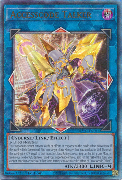 Accesscode Talker (PUR) - RA02-EN044 - Prismatic Ultimate Rare - 1st Edition