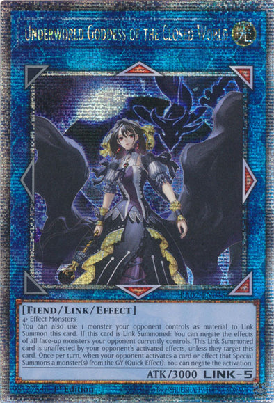 Underworld Goddess of the Closed World - RA02-EN045 - Quarter Century Secret Rare - 1st Edition