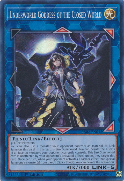 Underworld Goddess of the Closed World - RA02-EN045 - Super Rare - 1st Edition