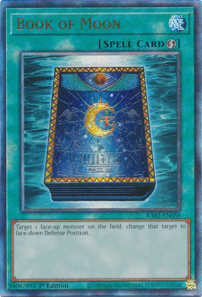 Book of Moon (PUR) - RA02-EN050 - Prismatic Ultimate Rare - 1st Edition