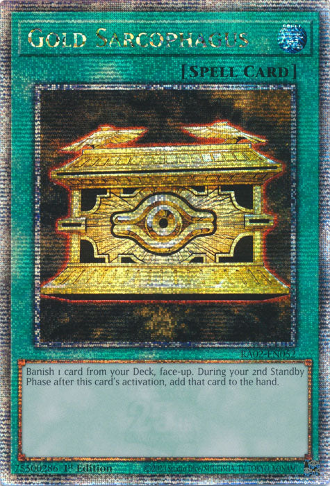 Gold Sarcophagus - RA02-EN052 - Quarter Century Secret Rare - 1st Edition