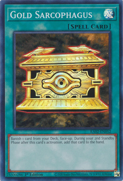 Gold Sarcophagus - RA02-EN052 - Super Rare - 1st Edition