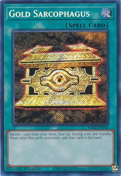 Gold Sarcophagus (Secret Rare) - RA02-EN052 - Secret Rare - 1st Edition